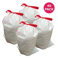 Think Crucial Durable Garbage Bags Fit Simplehuman Size D, 20L / 5.2 Gallon (40)