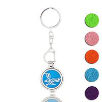 Aromatherapy Scent Jewelry Essential Oil Keychain Diffuser Charm Eagle Locket Yoga Healing Dangle Pendant