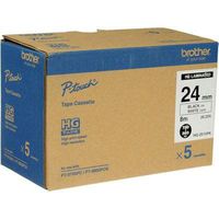 Brother Mobile HGE2515PK Hge High Grade Standard Adhesive Tape, 0.94" W x 26.2' L, Black on White