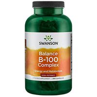 Swanson B-100 B-Complex Vitamins Energy Cardio Stress Metabolism Support 300 Capsules (Caps)