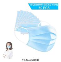 50pcs Disposable Facial Cover, Anti-Droplet Breathable High Efficiency of Filtration Performance （Random Color） Ships from us