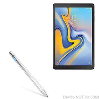 Samsung Galaxy Tab A 10.5 Wi-Fi Stylus Pen, BoxWave [AccuPoint Active Stylus] Electronic Stylus with Ultra Fine Tip for Samsung Galaxy Tab A 10.5 Wi-Fi - Metallic Silver