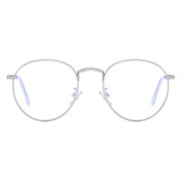 Blue Light Blocking Classic Round Metal Glasses for Women Man Gaming Glasses Anti Blue Ray for Computer Glasses UV400 Protection (Silver)