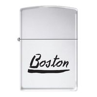 Boston City Script Polished Chrome Zippo Lighter New