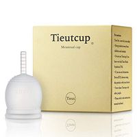 Tieutcup Menstrual Cup - Size Small (32ml) - with Foldable Storage Cup - FDA Registered - High Capacity - Reusable Medical-Grade Silicone