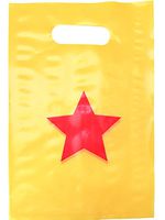 Lifetime Inc Party Favor Goodie Bags Superhero Wonder Woman Theme Birthday Supplies Plastic with Handle (Star)