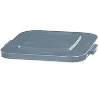 Rubbermaid Commercial Products BRUTE Square Bin Storage Container Lid, 40-Gallon, Gray (FG353900GRAY)