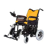 ZQZ Electric Wheelchair, Elderly Disabled Electromagnetic Automatic Brake Wheelchair, Foldable Portable Care Four-Wheeled Scooter,Load Capacity：100kg (#) (Color : 12A)