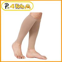 Presadee Kid’s Edition Shin Leg Calf 15-20 mmHg Med Compression Support Active Gym Running Sports Sleeve (Nude, L/XL)