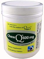 Chew-Q 600mg CoQ-10 - High Absorption. 60 Natural Orange Flavored Chewable Tablets (Chewtabs)