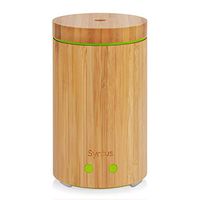 Syntus Essential Oil Diffuser, Real Bamboo Diffuser 160ml Ultrasonic Aromatherapy Diffusers with 7 LED Colorful Lights, Waterless Auto Shut-Off