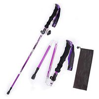 Carbon telescopic adjustable cane Solid wood handle non-slip thickening ultra light cane,Purple