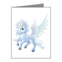 Note Card Cartoon White Winged Pegasus