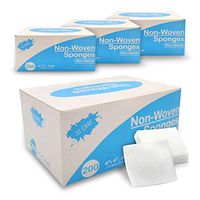 [40% Thicker] 4x4 inches Non Woven Gauze Sponge, 4-Ply Non-sterile, Medical, Dental, Facial Use - Esthetic Supplies, Spa Essentials Pads (Pack of 4)