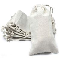 48-Pack heavy-duty 3x5 Pure Cotton Canvas Muslin Bags with Drawstring, Washable, Multipurpose by The Display Guys