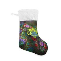 Personalized Christmas Stocking Trendy Abstract Flower Santa Xmas Tree Decor Socks Gift Kids Fireplace/Restaurant/Hotel/Club/bar
