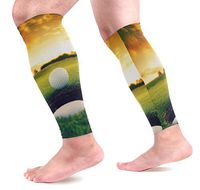 KEAKIA Golf Ball Near Hole Calf Compression Sleeves Shin Splint Support Leg Protectors Calf Pain Relief for Running, Cycling, Travel, Sports for Men Women (1 Pair)