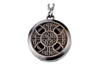 mEssentials Celtic Cross Pewter Aroma Aromatherapy Essential Oil Diffuser Necklace Locket Pendant Jewelry …