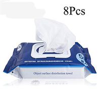 GCFBCL 75% Alcohol Cleaning Wipes, Disinfection Alcohol Tablets, (1 Packs,50Wipes), Large Wet Wipes(15X20cm), Antiseptic Sterilization Wipes Daily Disinfecting Use for Hand Home House,8Pcs