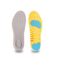 Vellhater 1Pair Sweat-Absorbent Insoles Ultra Soft Breathable Shoe Insoles Mat (Gray M)