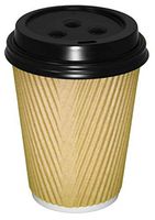 Insulated Disposable to-go Coffee Cups, 12 oz cup, with Lids, Pack of 60
