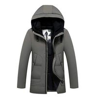 Alvinm Men's Jacket Fashion Men's Autumn Winter Casual Pocket Button Down Jacket Outwear Gray