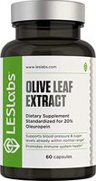 LES Labs Olive Leaf Extract, Natural Supplement for Immune System Function, Blood Sugar & Blood Pressure Support, 20% Oleuropein, 700mg, 60 Capsules