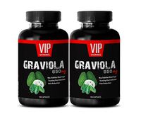 Inflammation Relief Pills - GRAVIOLA 650MG - Soursop - graviola Fruit Extract - 2 Bottles (200 Capsules)