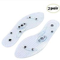 LvBo 2 Pairs Acupressure Magnetic Massage Foot Therapy Reflexology Pain Relief Shoe Insoles Washable Cutable (Man US (6-13))