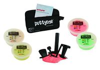 CanDo 10-2822 Puttycise Theraputty with Bag and Putties, 4 x 6 oz, Tan- Green, 5-Tool Set