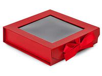 Folding Presentation Box with Window 24 Count - Medium - Red