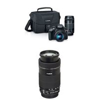 Canon EOS Digital SLR Camera Kit with EF-S 18-55mm and EF 75-300mm Zoom Lenses with 55-250mm F4-5.6 IS STM Lens