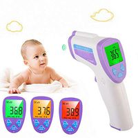 Wlcome Forehead Thermometer, Accurate Digital Thermometer 丨Handheld Non-Contact LCD Digital Infrared Thermometer Forehead Temperature Meter for Baby Kids Adults Indoor Outdoor White + Purple