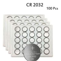 100pcs 2032 Coin Cell Battery CR2032 3V Lithium Button Cell Battery