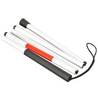 Easyinsmile Folding Blind Cane for The Blind, 4/5 Section Aluminum Construction,Reflective Red/Pink (4section)