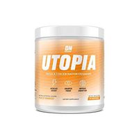De Novo Utopia - Focus Enhancing Powder Energy Drink, 30 Servings, Contains Caffeine, Citicoline, Vitamin C, Mucuna and Huperzine | Brain Booster (Peach Mango)