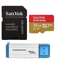 SanDisk 32GB Memory Card Extreme Works with GoPro Hero 7 Black, Silver, Hero7 White UHS-1 U3 Micro SDXC with Everything But Stromboli 3.0 Micro/SD Card Reader