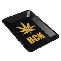 HAPYLY Mini Size Rolling Tray Small Bundle Metal 18cm x 12.5cm (Gold Leaf)