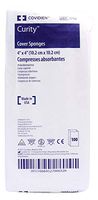 Covidien - Curity Item #1792 Cover Gauze Sponges 4" x 4" - Pack of 100