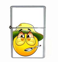 Customized Collectables Fear and Loathing Smiley Stoned Flip Top Oil Cigarette Lighter
