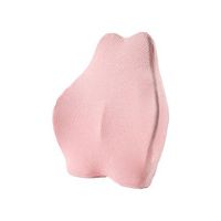 LARICARE Memory Foam Lumbar Support Pillow Soft Backrest Cushion for Back Pain Relief Back Cushion for Home/Office/Driving/Couch/Wheelchair (Pink)