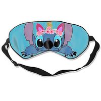 JINUNNU Mulberry Silk Sleep Mask and Blindfold Unicorn Stitch Comfortable and Super Smooth Eye Mask with Adjustable Strap