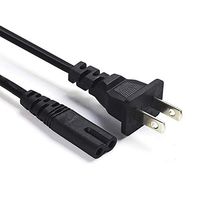 [UL Listed] Power Cord Cable Compatible Xbox One S/X Slim Game Console, Sony PS4 PS3, Samsung LG Sharp TCL Sony TV, Hp Canon Printer 2 Prong AC Wall Charger Replacement