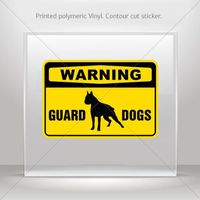 Decal Stickers Warning Guard Dogs Sign Hobbies Motorbike Vehicle Tablet Lapto (8 X 5.42 In)