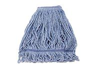 KLEEN HANDLER Heavy Duty Commercial Mop Head Replacement | Wet Industrial Blue Cotton Looped End String Cleaning Mop Head Refill