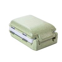 Small Pill Case with 8 Compartments Portable Travel Pill Organizers Daily Medicine Vitamin Container for Pocket Green