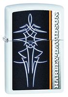 Zippo Harley Davidson Pocket Lighter with Tribal Design, White Matte