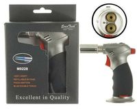 TORCH LIGHTER-BIG DOUBLE BLUE 5.5" REFILLABLE BUTANE TORCH