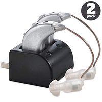 Digital Hearing Amplifiers - Pair of Rechargeable BTE Personal Sound Amplifier with USB Dock - Premium Behind The Ear Sound Amplification - by MEDca