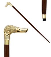37" Dog Head Walking Stick - Classic Style Wooden Canes and Walking Sticks for Men and Women - Sale